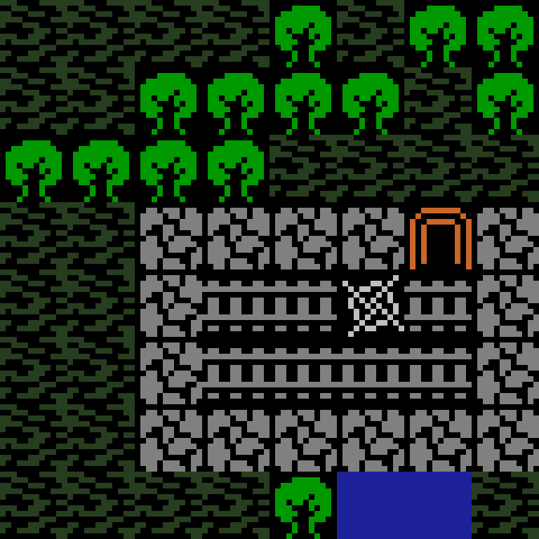 Cell by cell, version 8, jungle temple, frontier order, 8 by 8 cells.