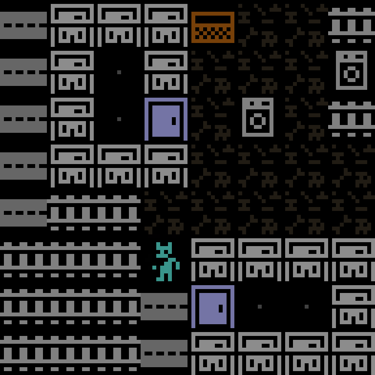 Cell by cell, version 8, cyberpunk block, frontier order, 8 by 8 cells.