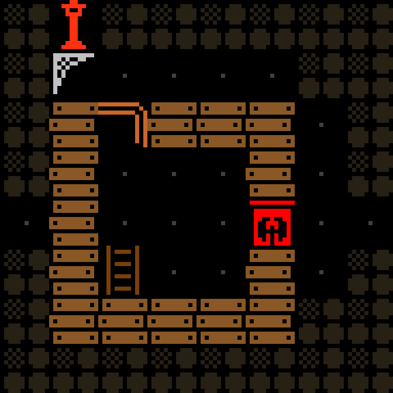 Cell by cell, version 8, haunted mansion, frontier order, 8 by 8 cells.