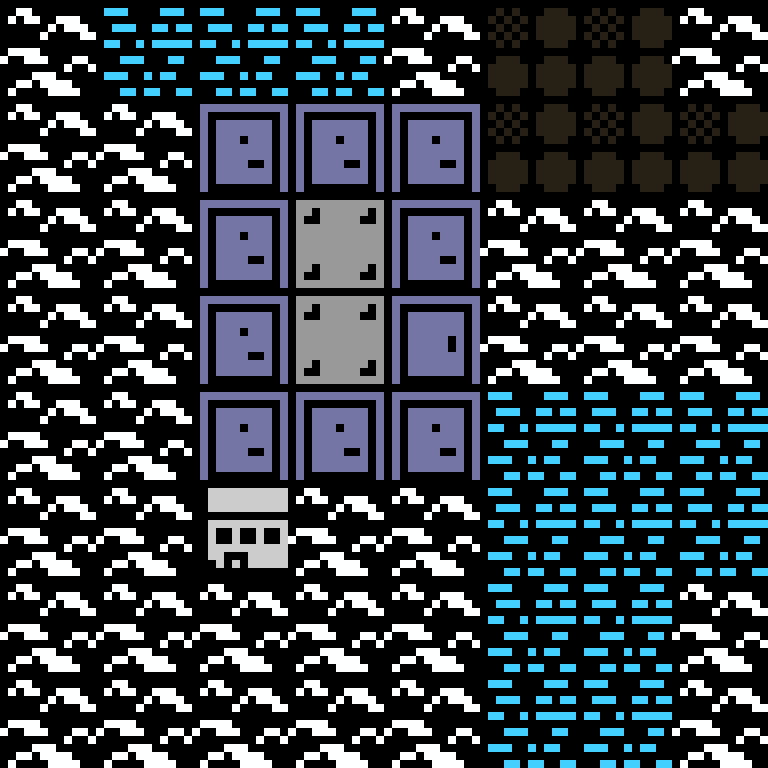 Cell by cell, version 8, arctic base, clustered order, 8 by 8 cells.