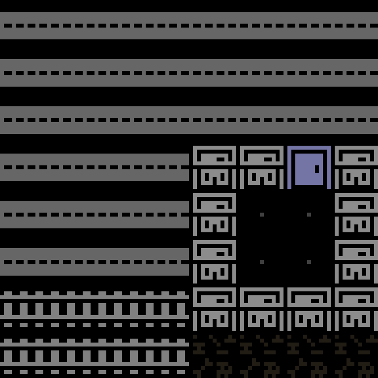 Cell by cell, version 8, cyberpunk block, branching order, 8 by 8 cells.