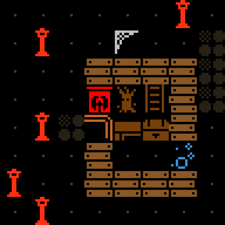 Cell by cell, version 9, haunted mansion, random order, 8 by 8 cells.