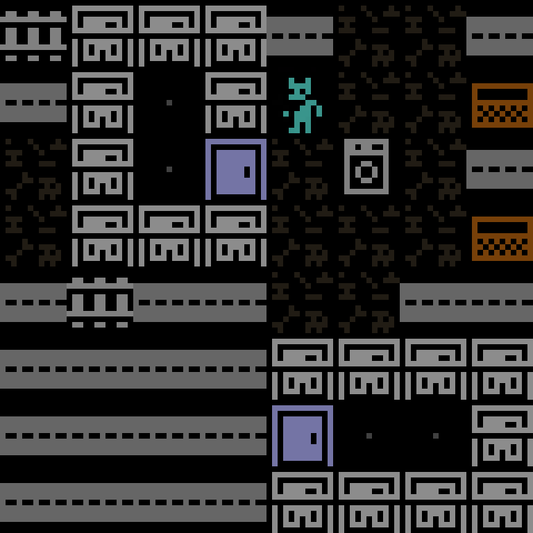 Cell by cell, version 9, cyberpunk block, frontier order, 8 by 8 cells.