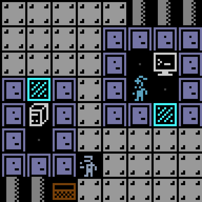Cell by cell, version 9, space station, random order, 8 by 8 cells.