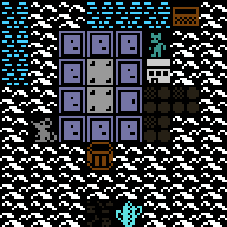 Cell by cell, version 9, arctic base, clustered order, 8 by 8 cells.